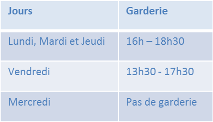 Horaires