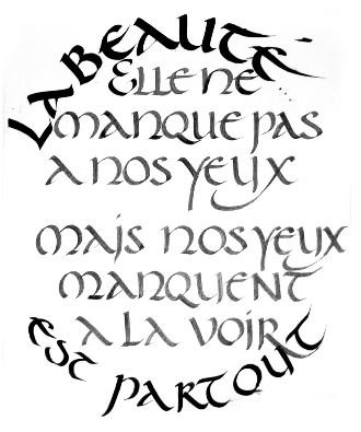 Le Vocabulaire de la Calligraphie - La Calligraphe